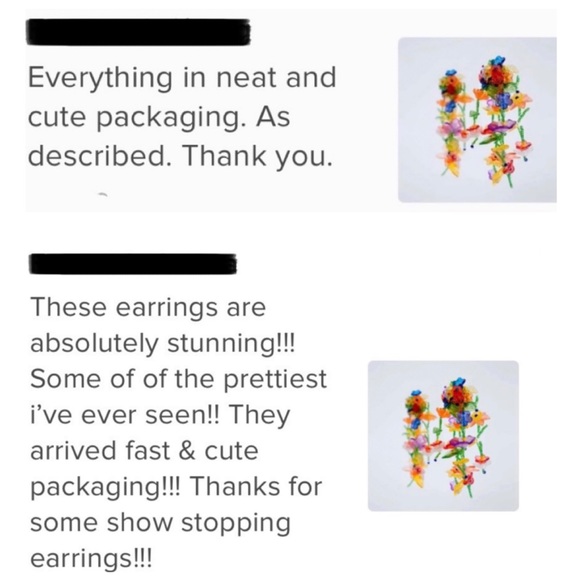 🍋2/$30 New Zara Cascading Flower Drop Earrings - Picture 6 of 8